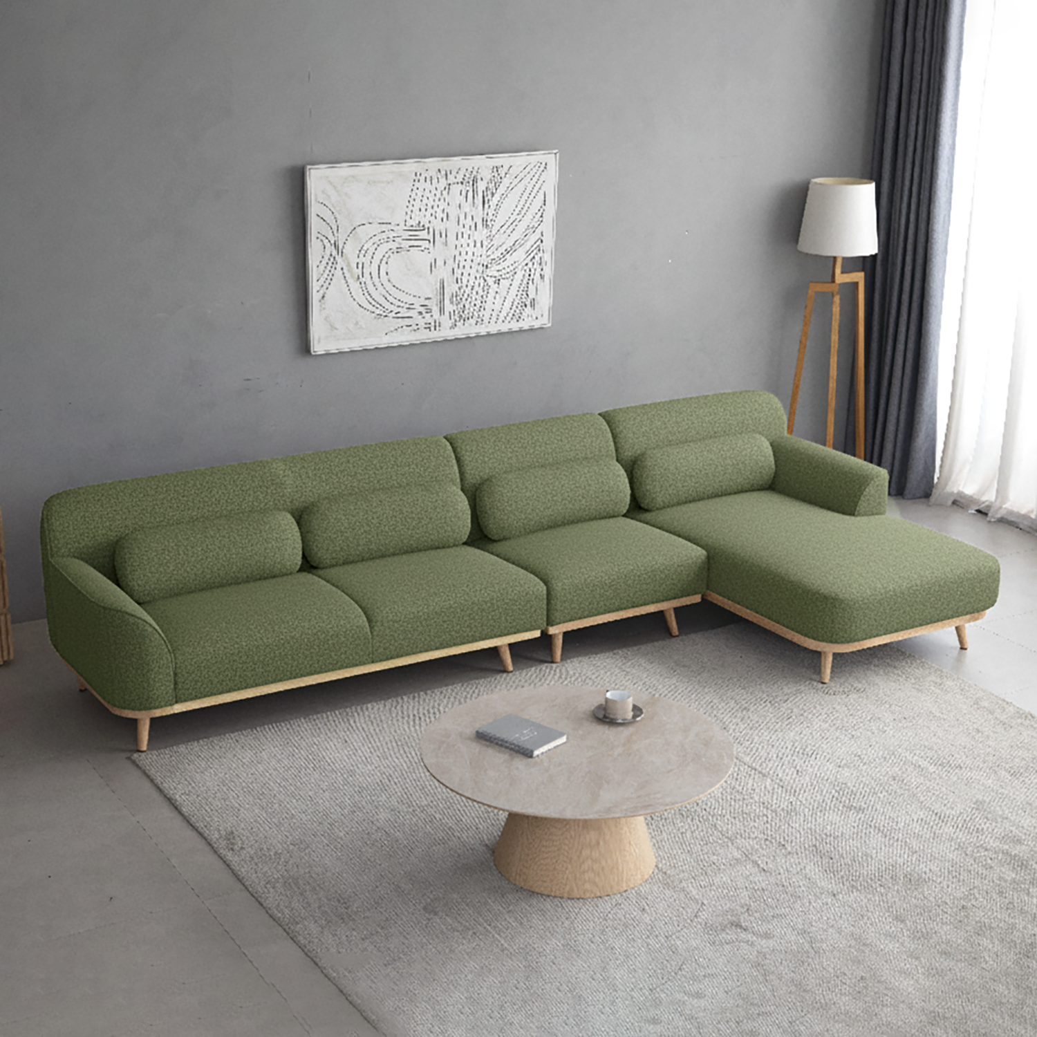 Solid Wood Sectional