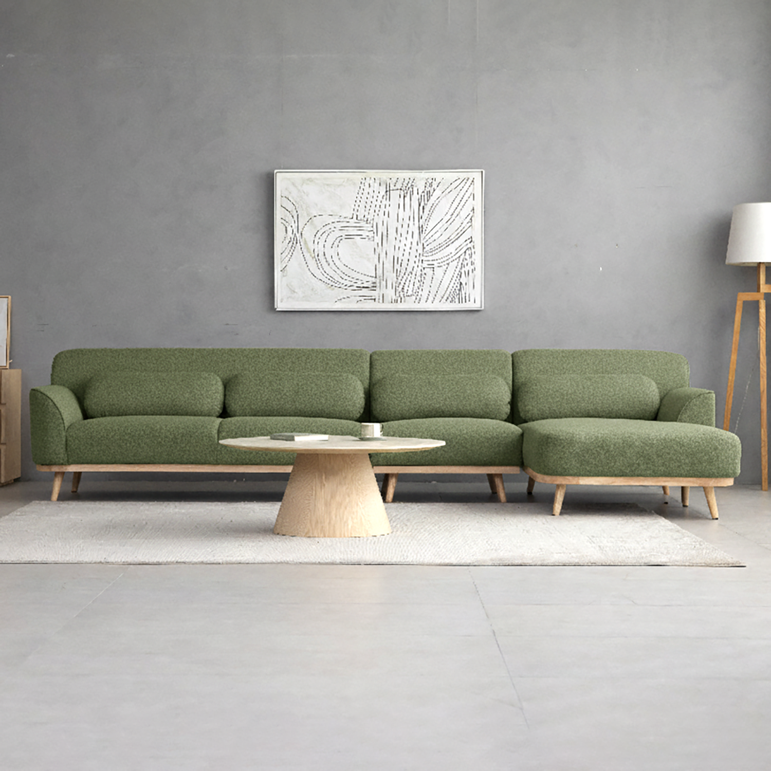 Solid Wood Sectional