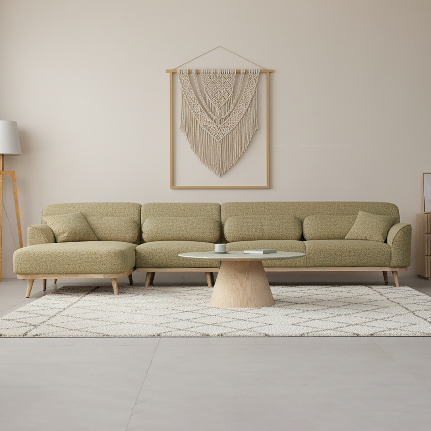 Solid Wood Sectional