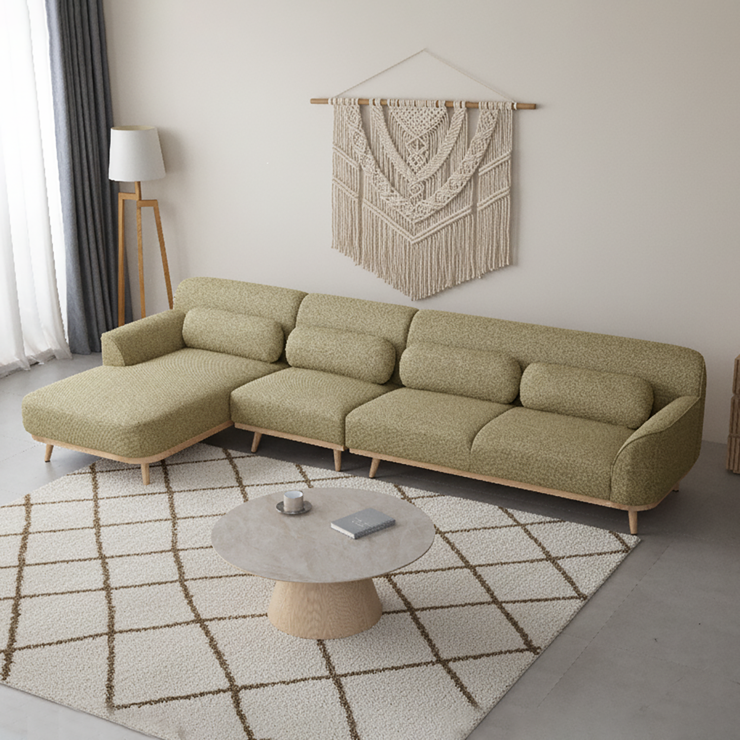 Solid Wood Sectional