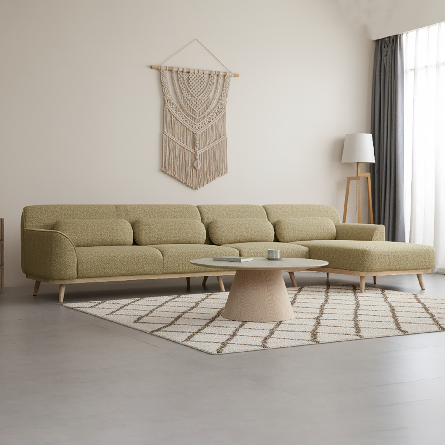 Solid Wood Sectional