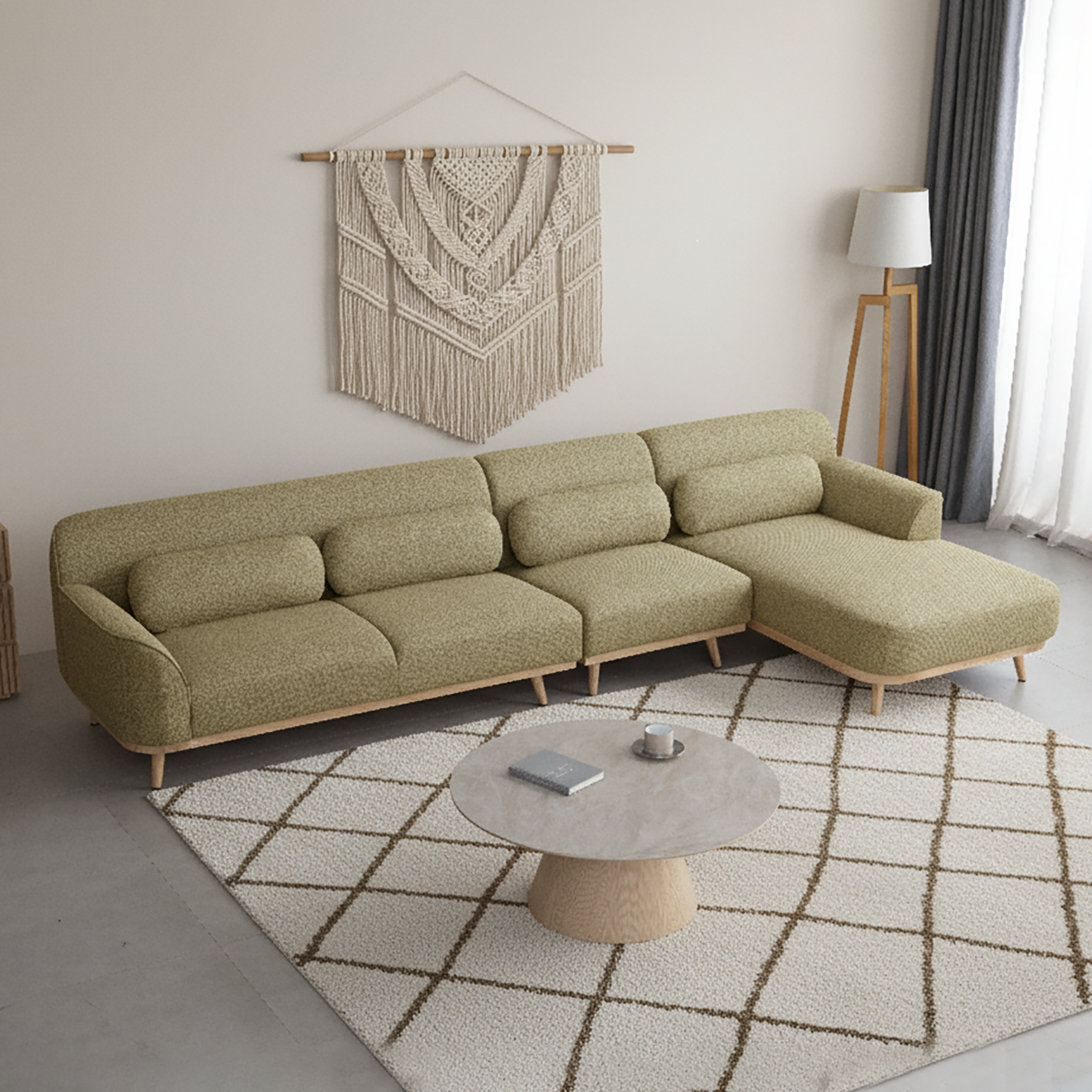 Solid Wood Sectional