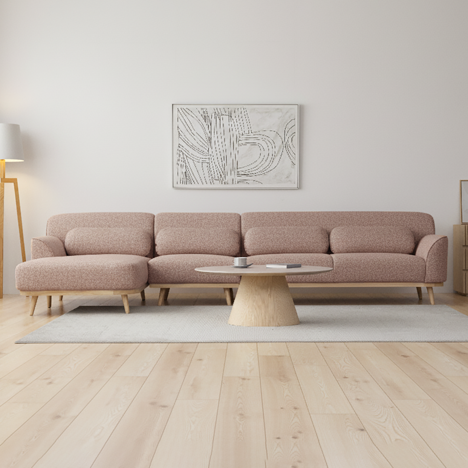 Solid Wood Sectional