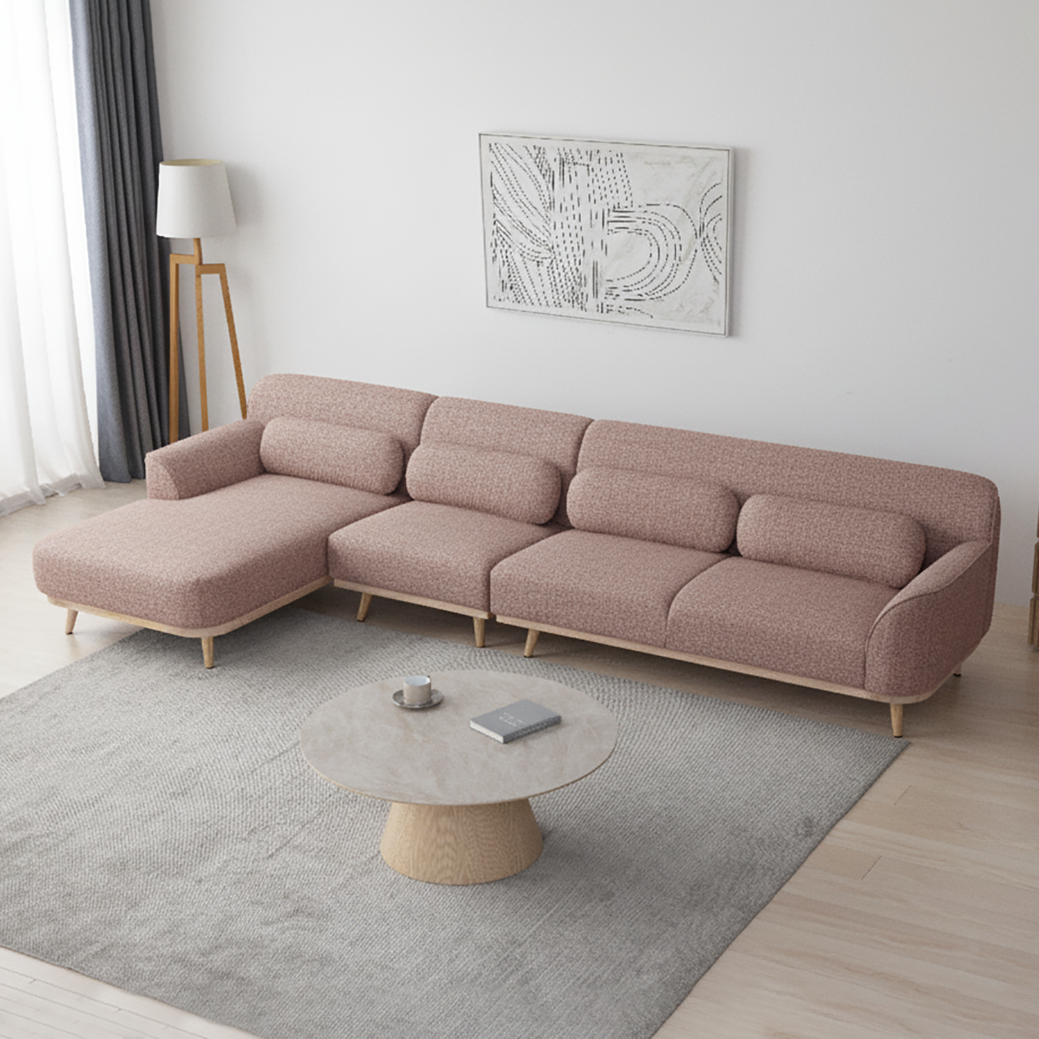 Solid Wood Sectional