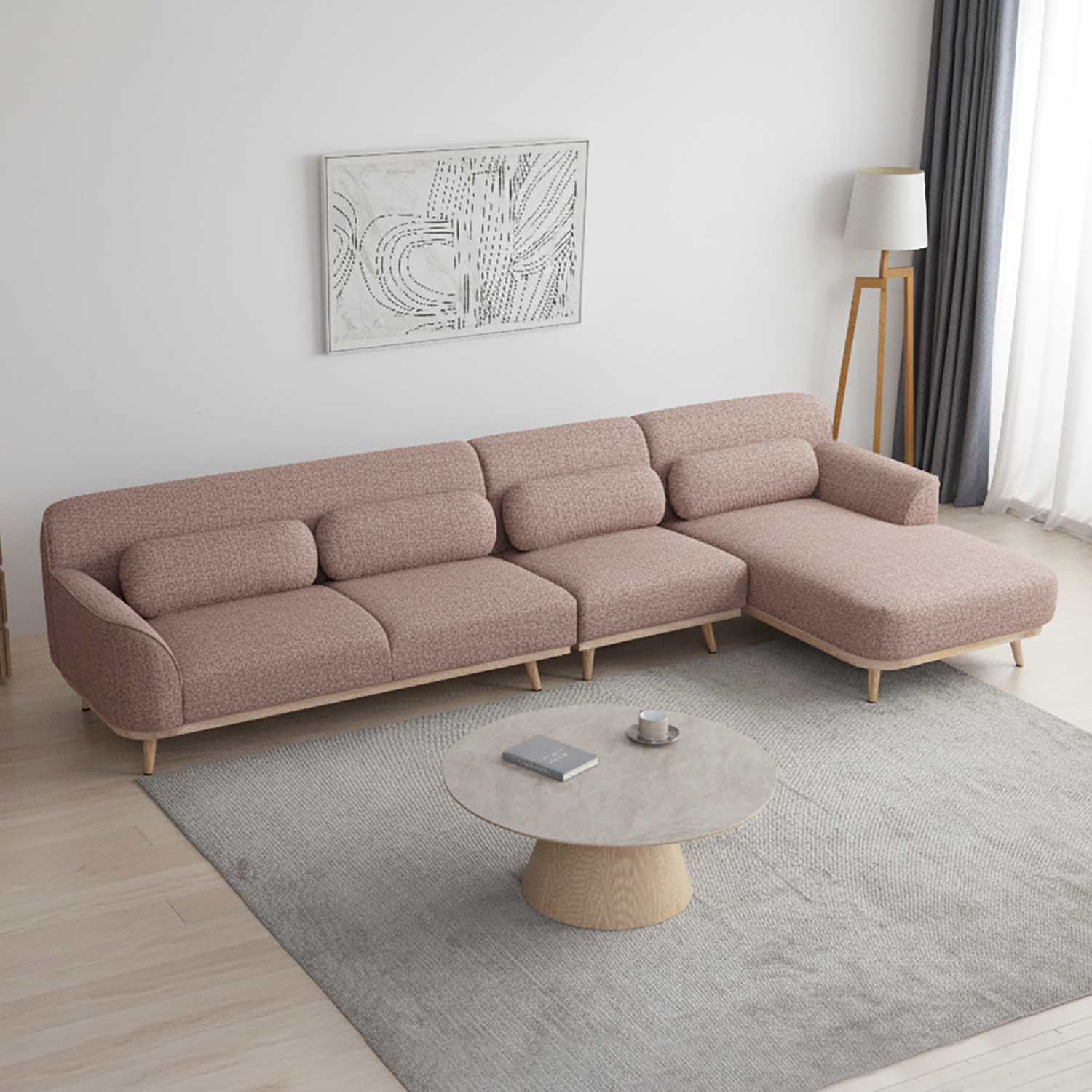 Solid Wood Sectional