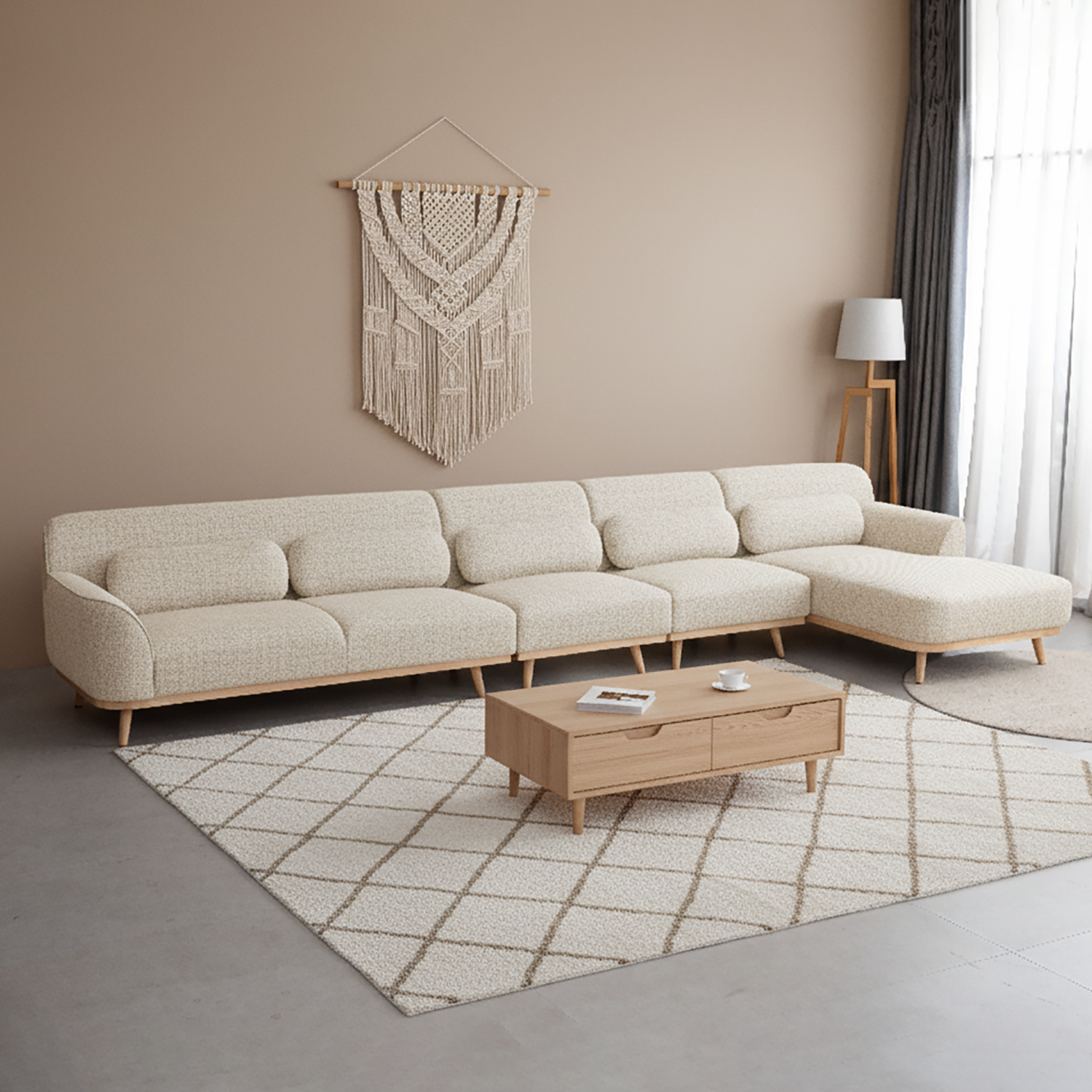 Solid Wood Sectional