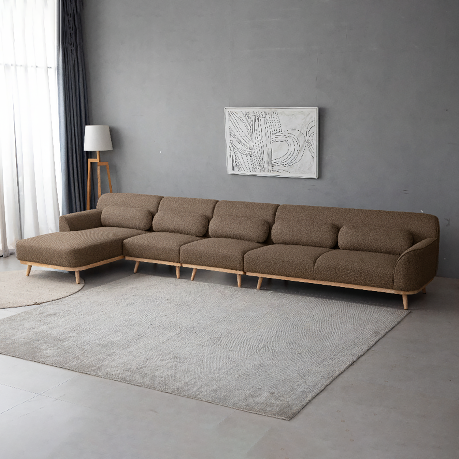 Solid Wood Sectional