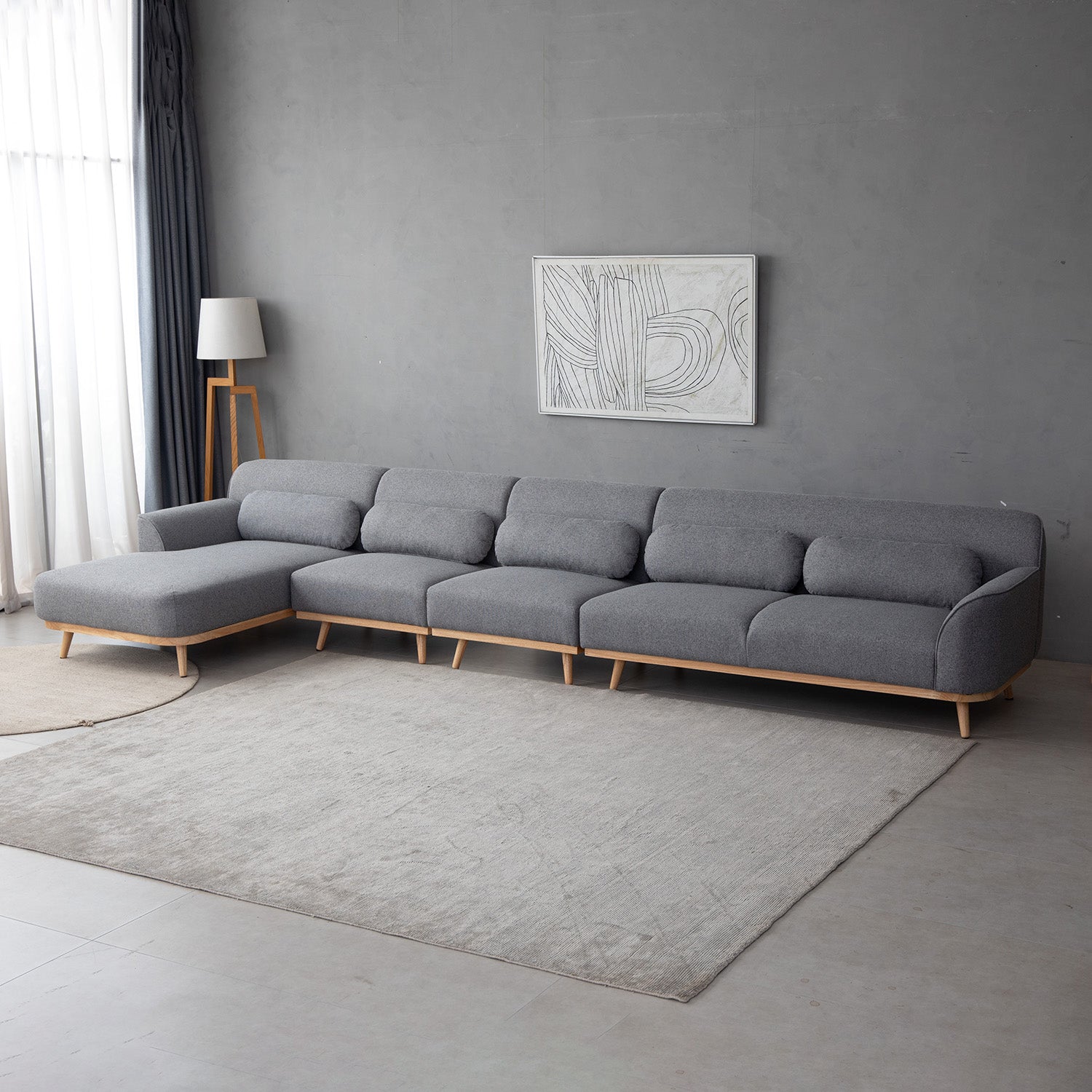 Solid Wood Sectional