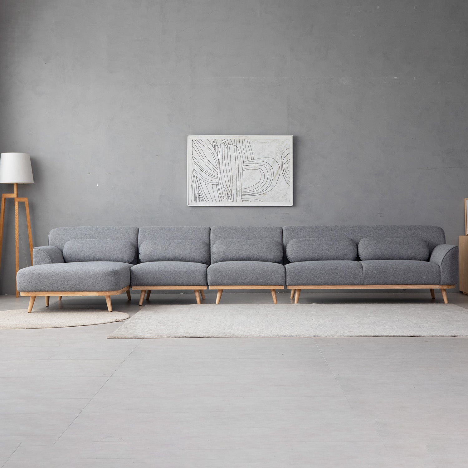 Solid Wood Sectional