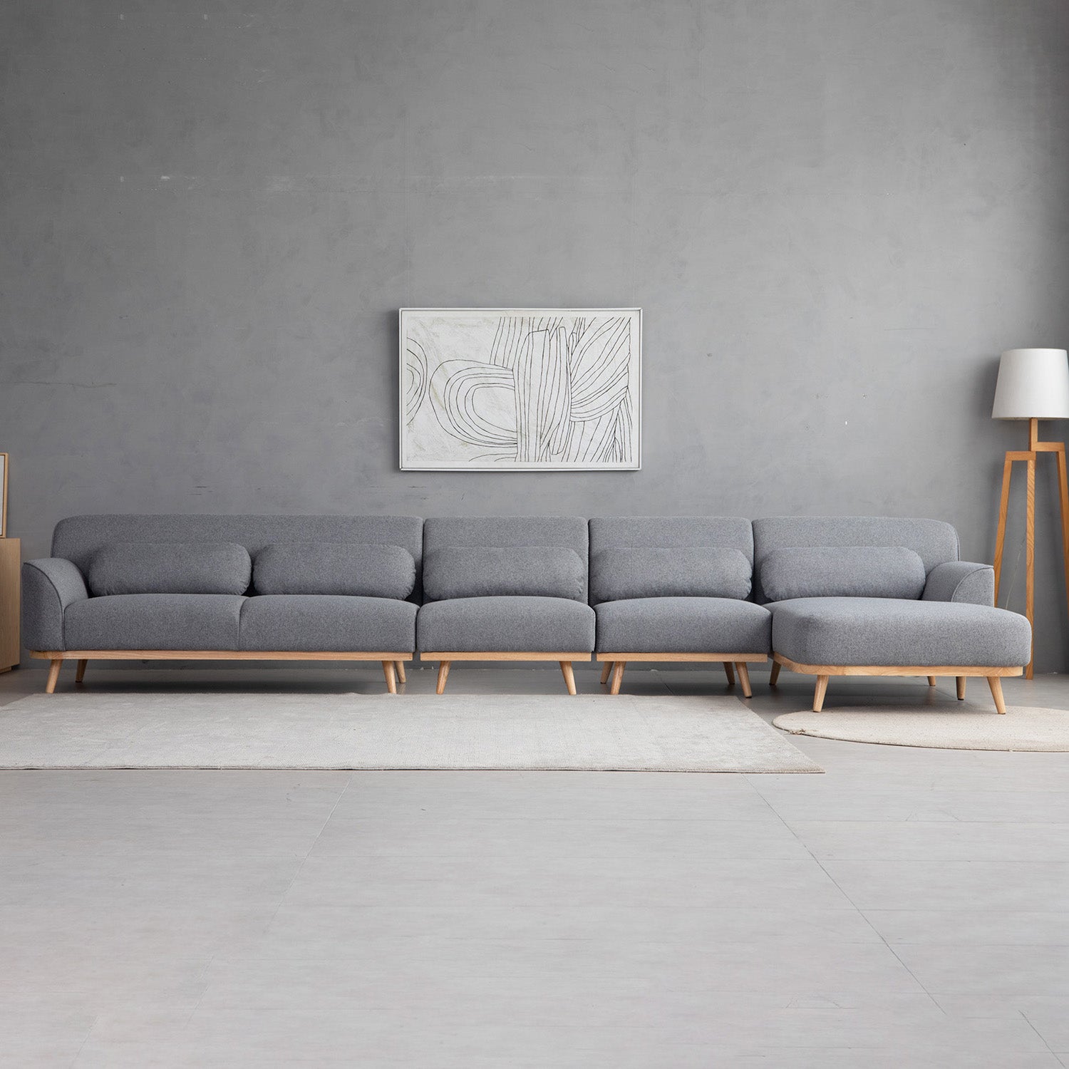 Solid Wood Sectional