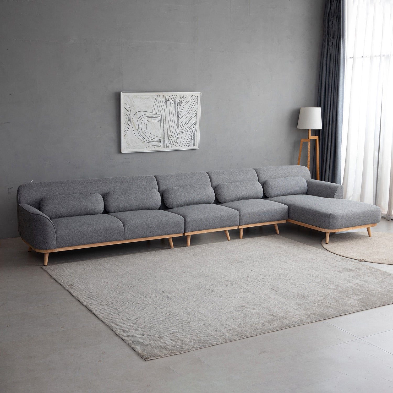 Solid Wood Sectional