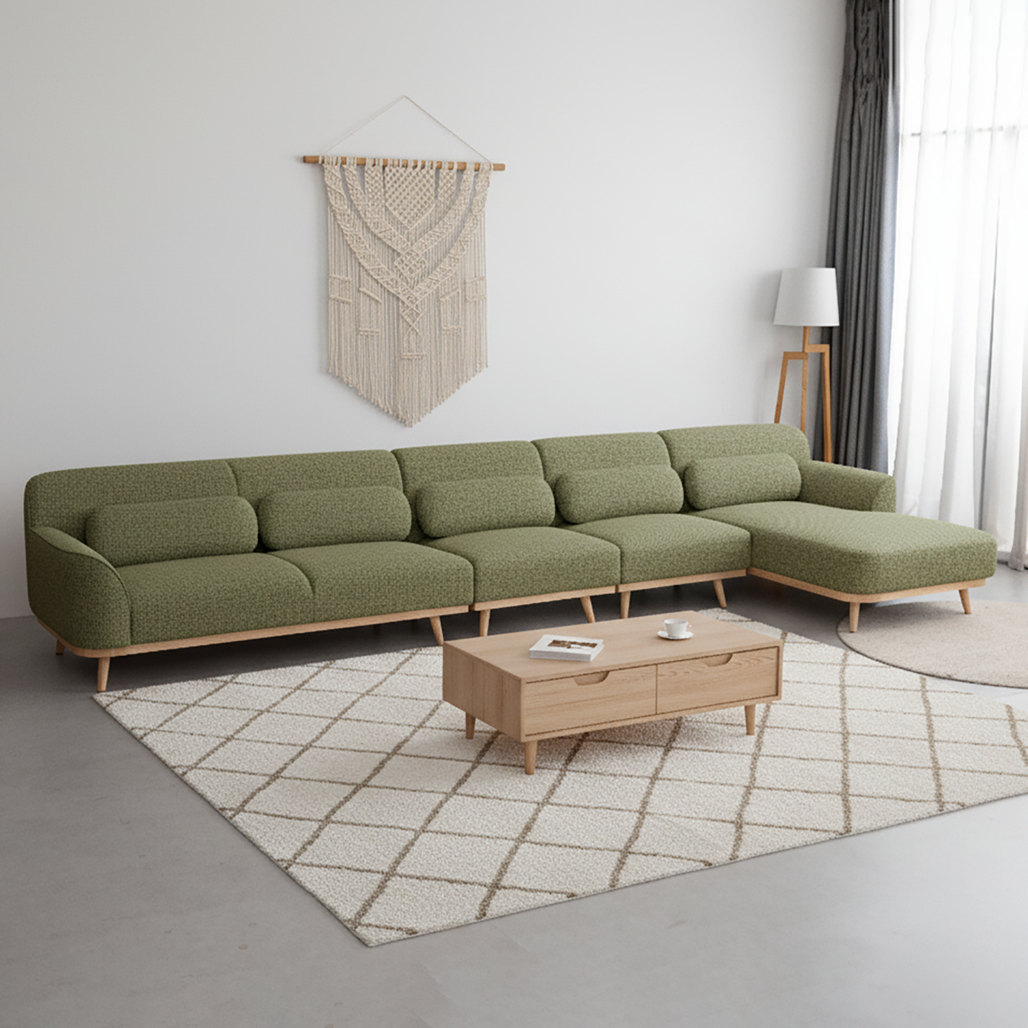 Solid Wood Sectional