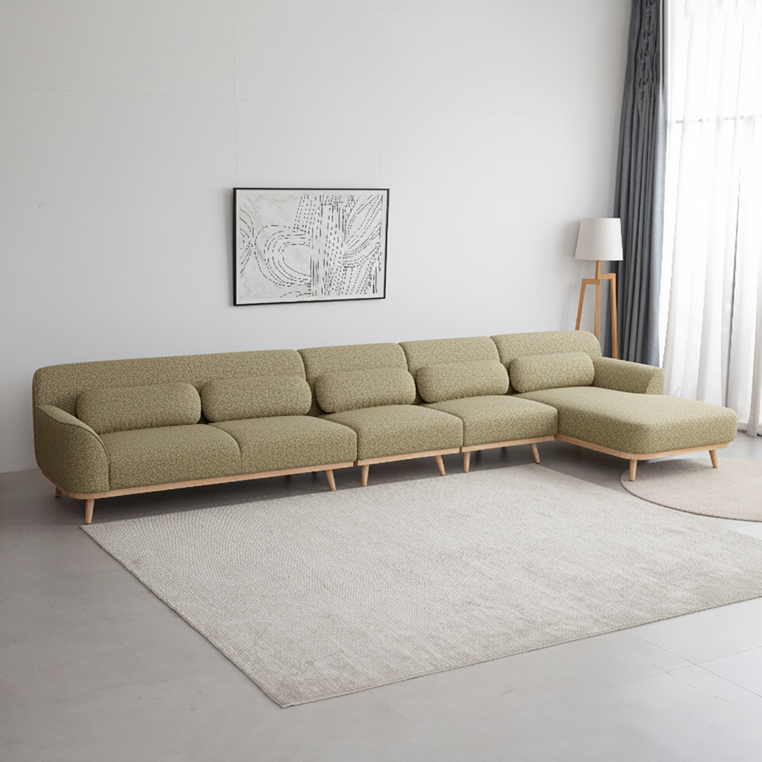 Solid Wood Sectional