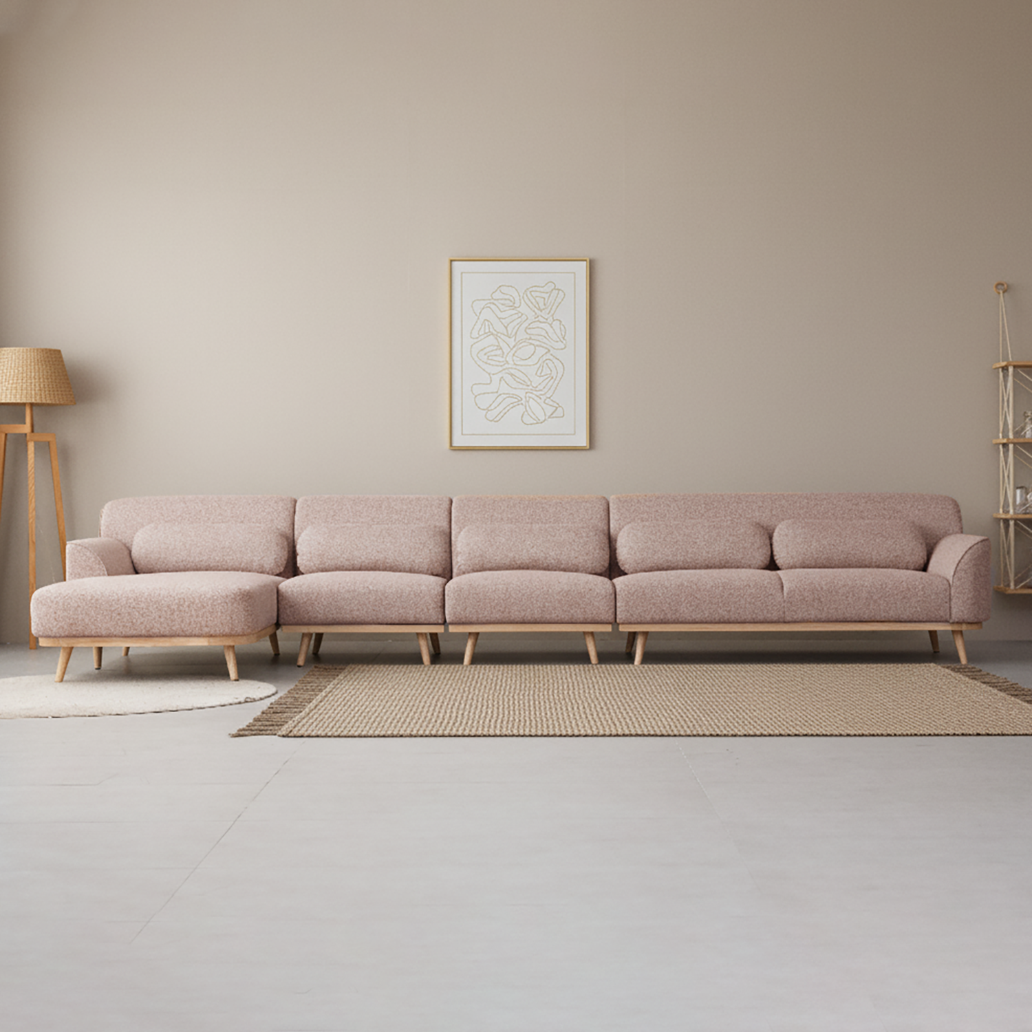 Solid Wood Sectional