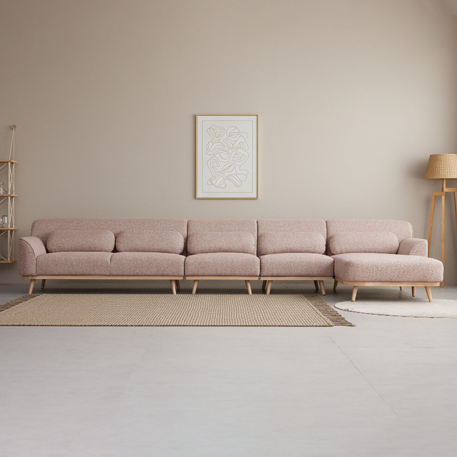 Solid Wood Sectional