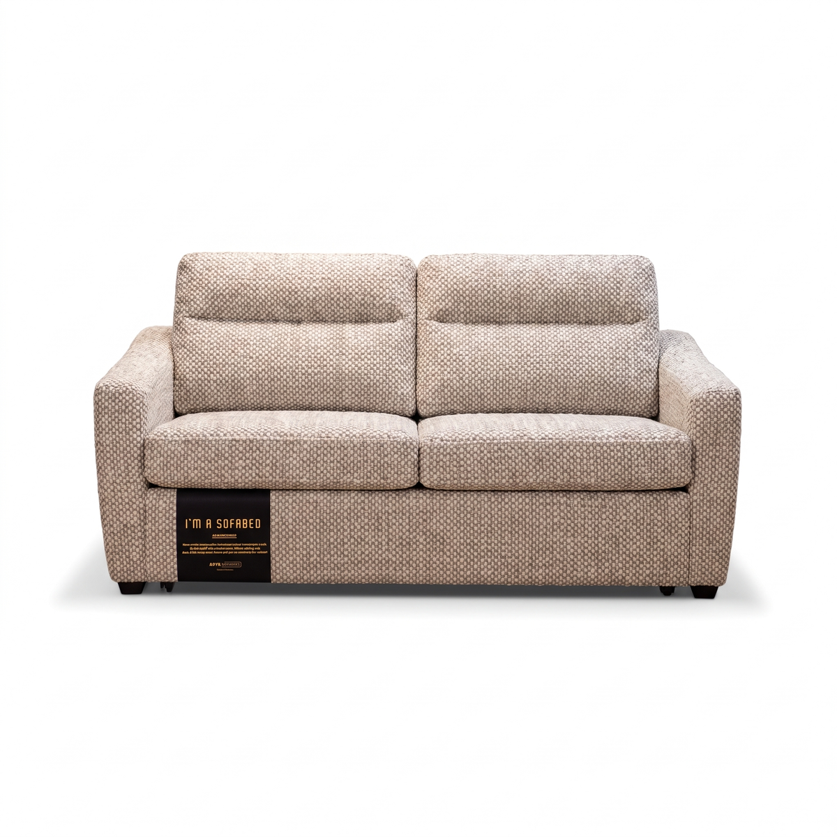 Tina Queen Size Sofa Bed in Milan Oatmeal, front view