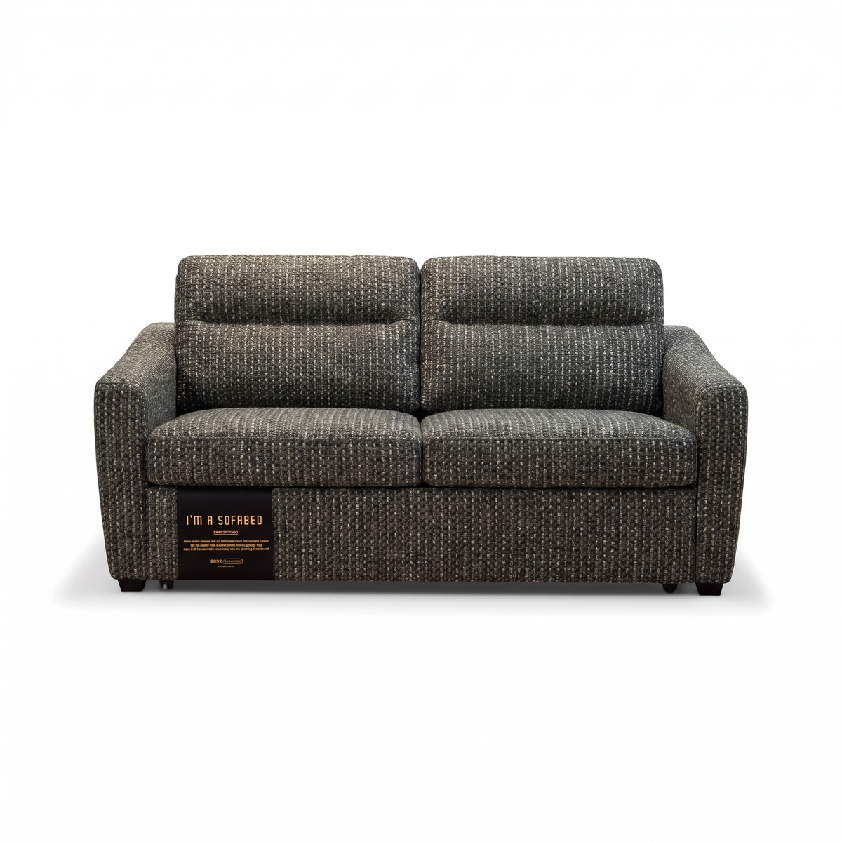 Tina Queen Size Sofa Bed in Olive Weave, front view