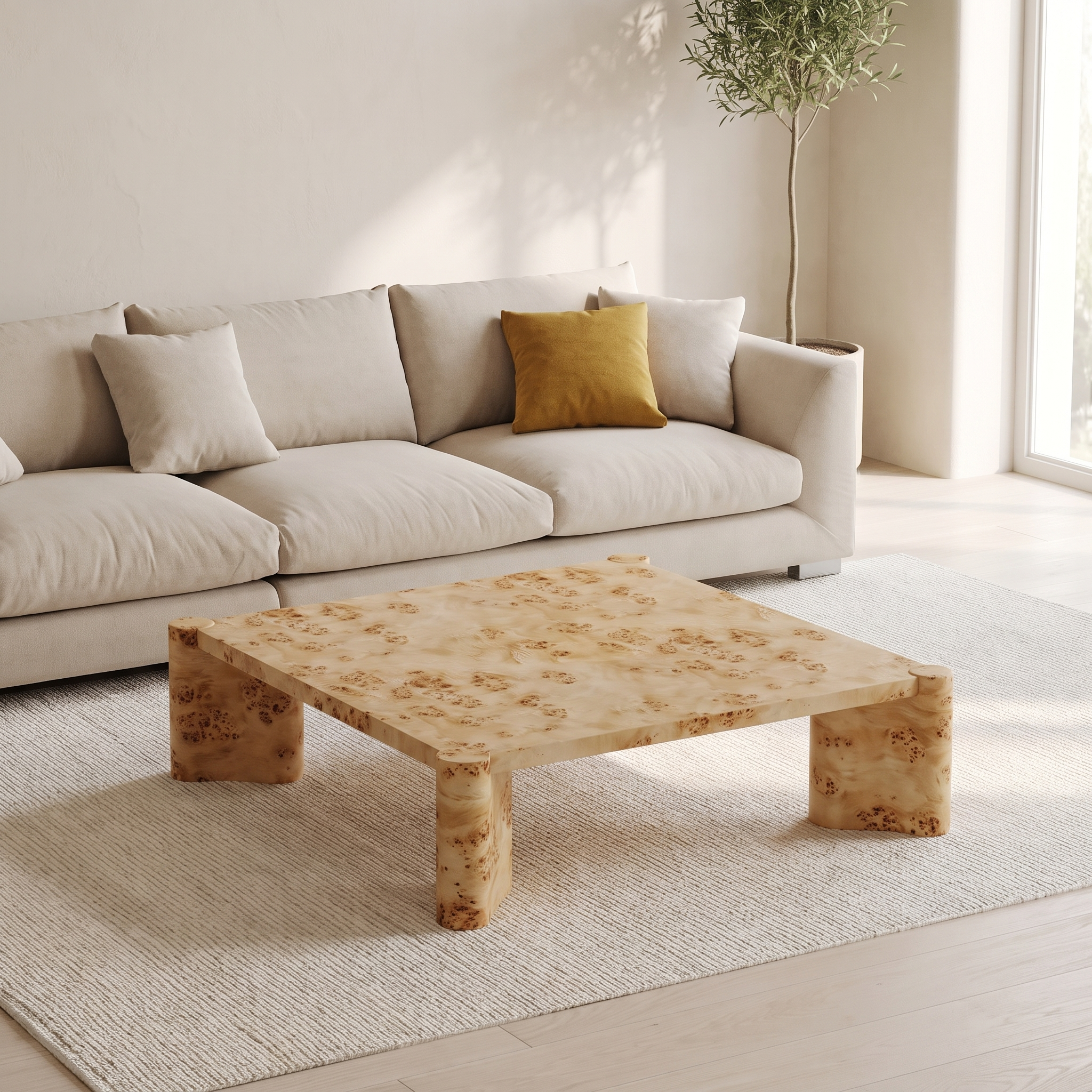 Bloc Coffee Table with the Feathers Sofa - Valyou