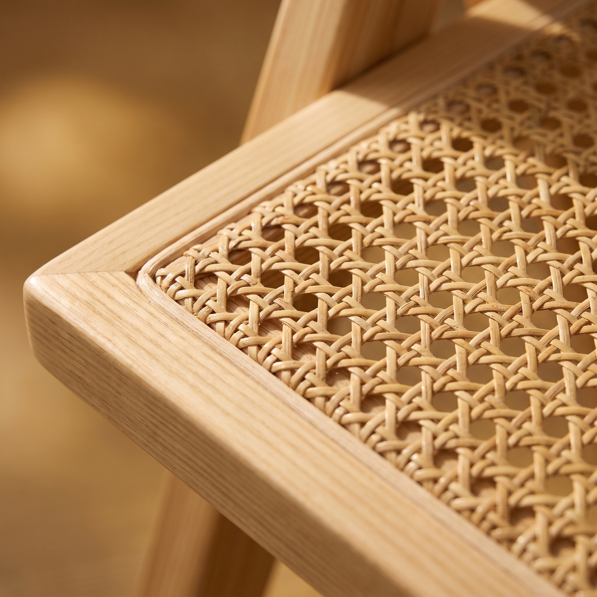 Lauhala Cane Chair woven cane detail - Valyou