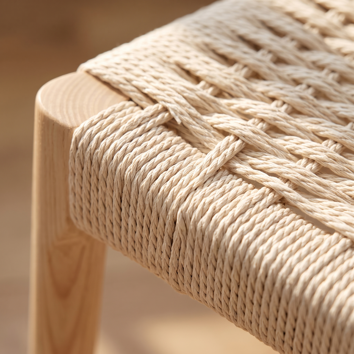 Kaimana Dining Chair woven rope seat detail - Valyou