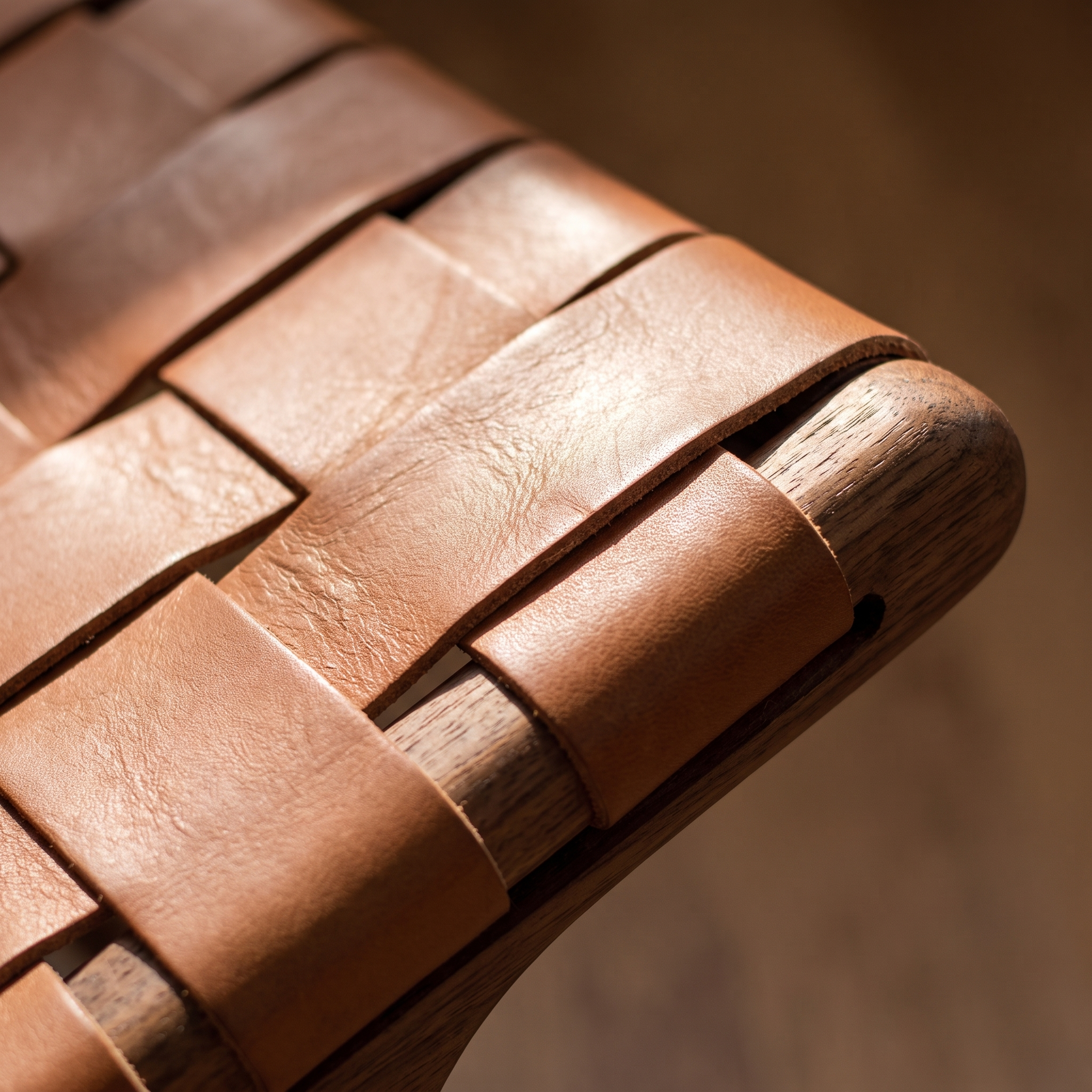 Halona Lounge Chair woven leather detail - Valyou