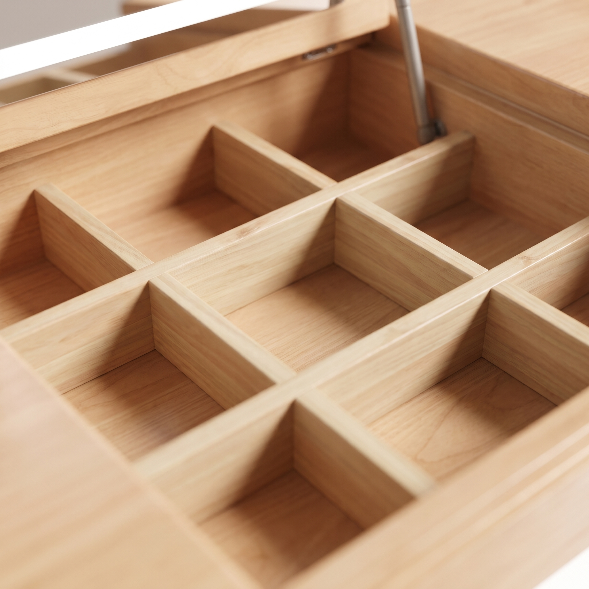 Leilani Vanity Desk compartment tray detail - Valyou