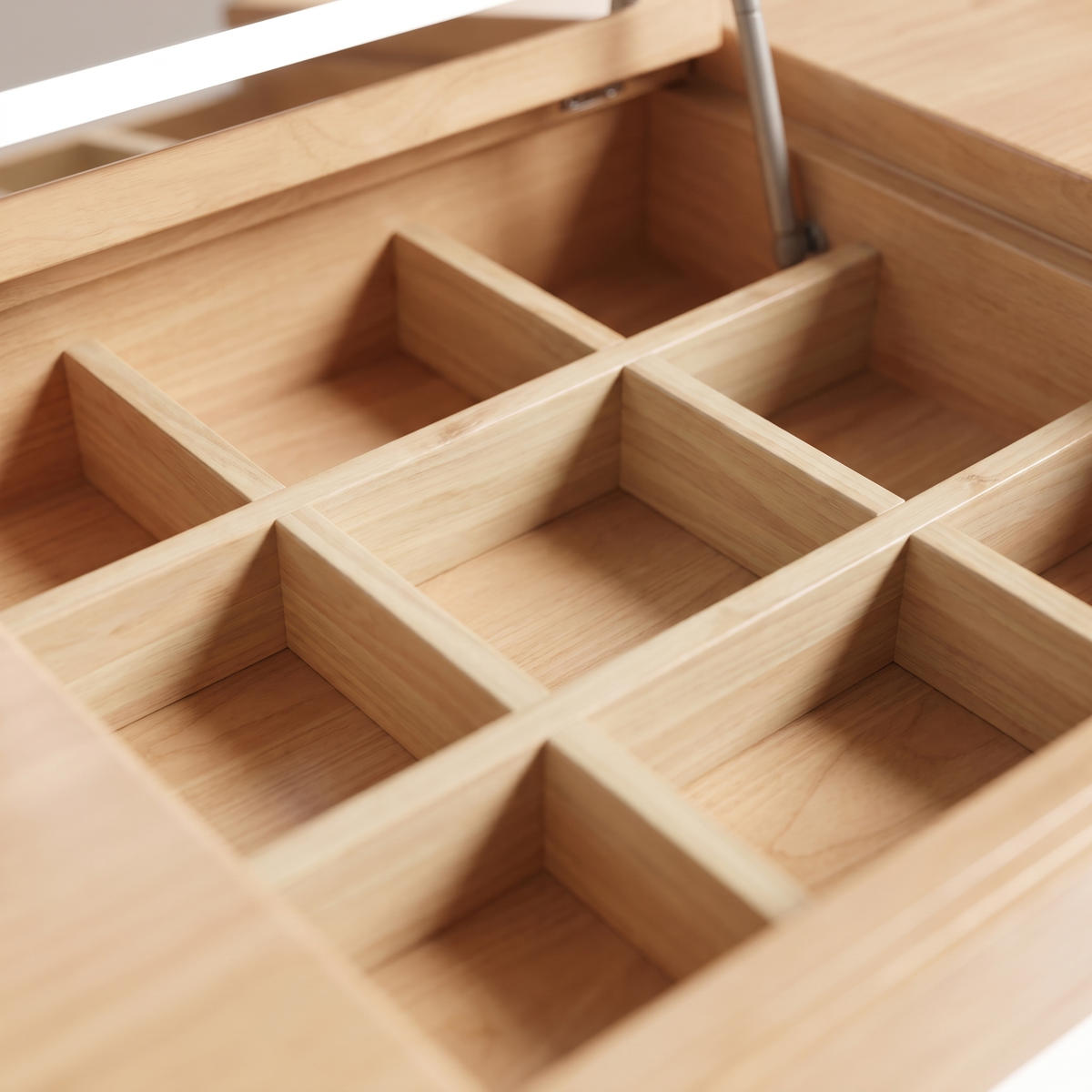 Leilani Vanity Desk compartment tray detail - Valyou