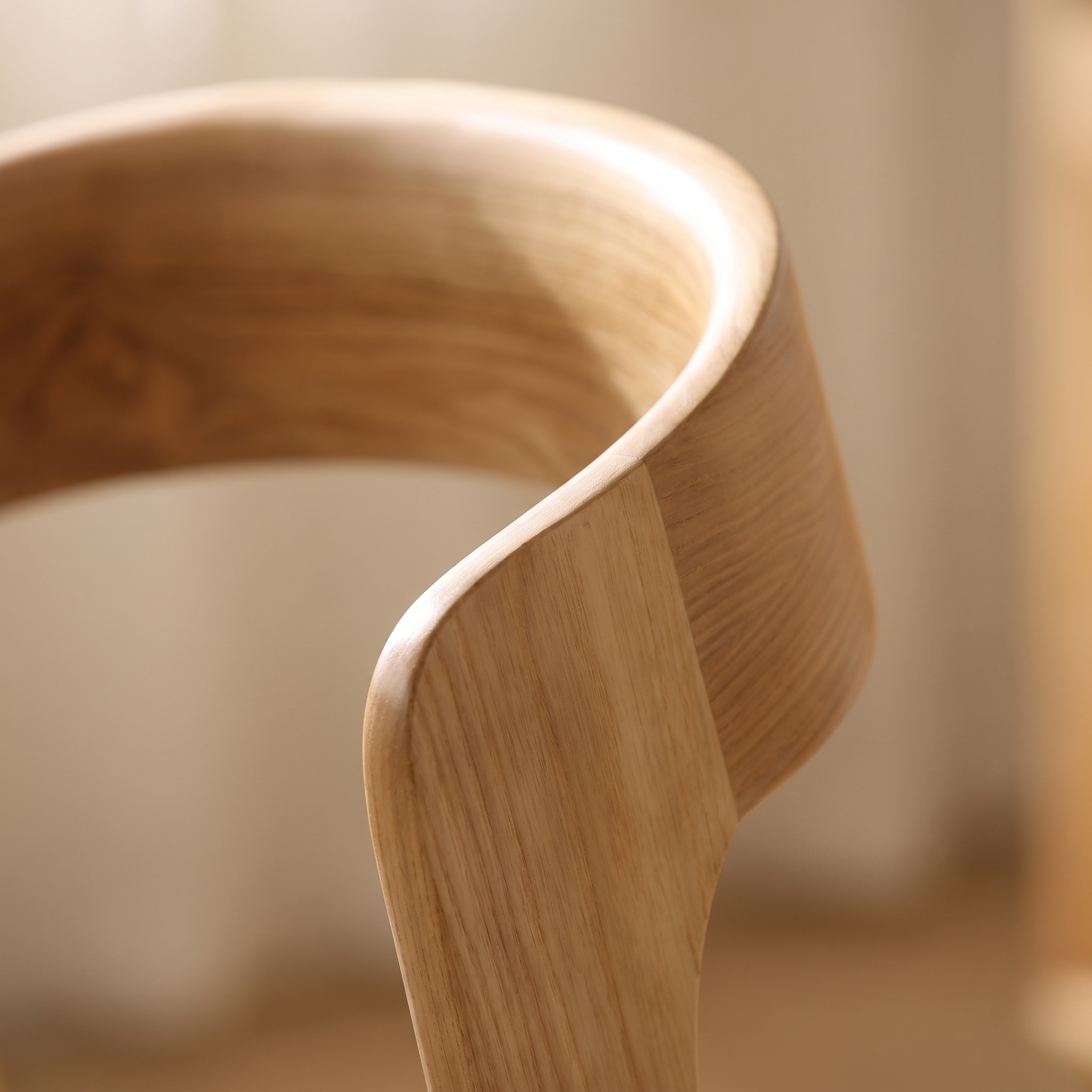 Waialua Bar Stool curved back detail - Valyou