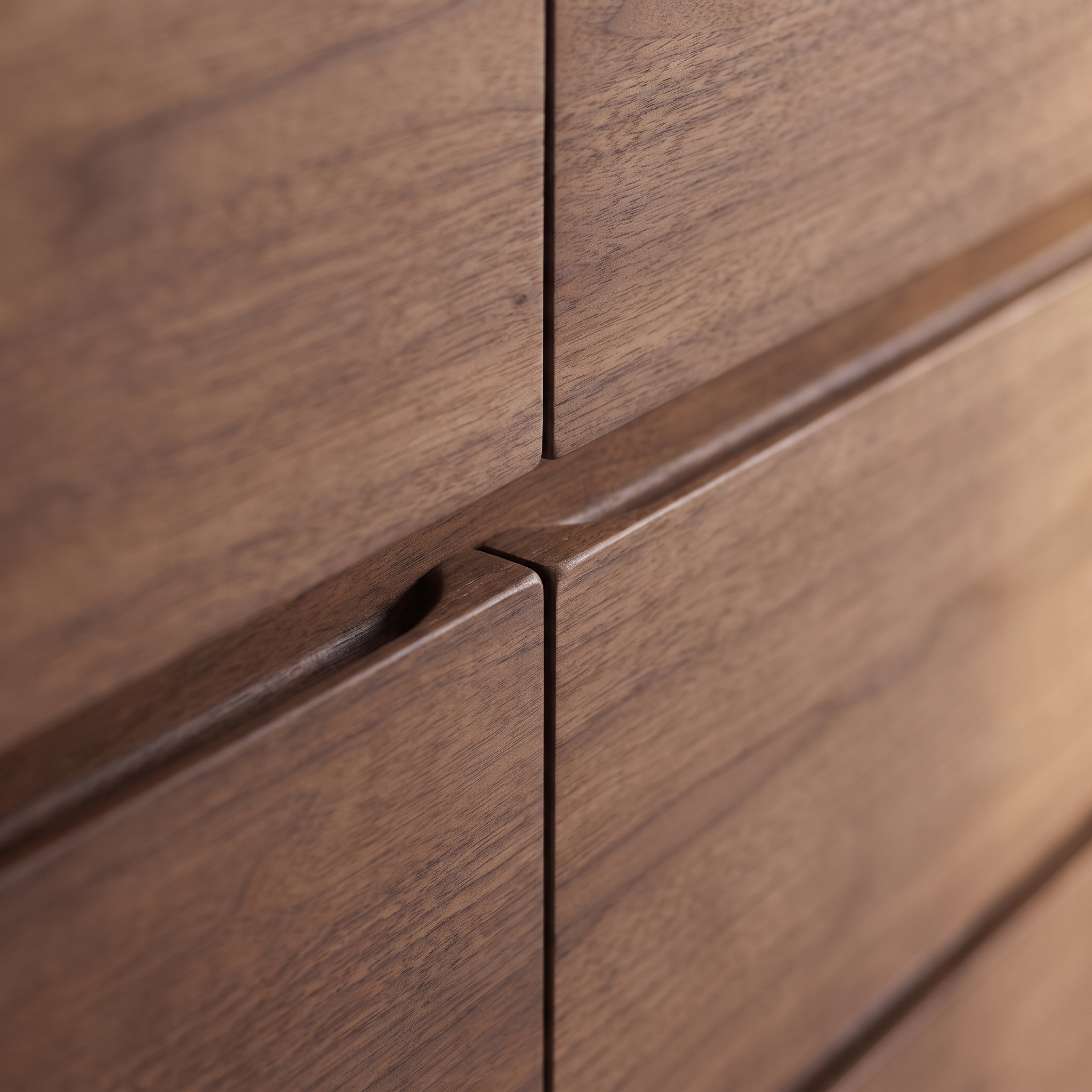 Wailea Wide Chest - detail of the centre seam and finger-pull grooves