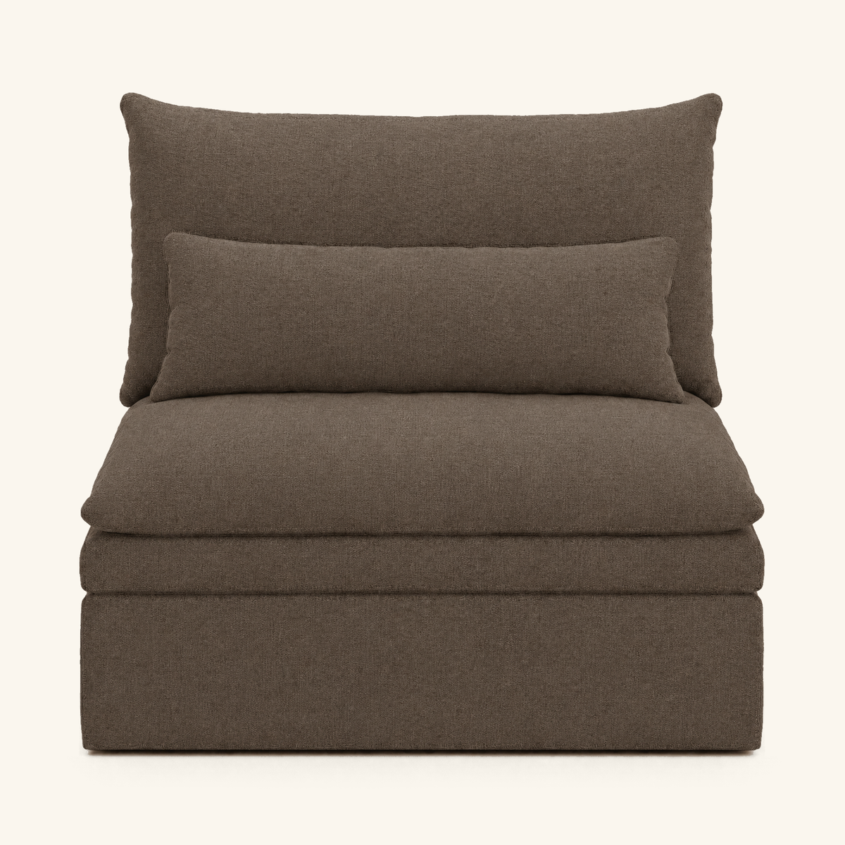 Kahala Armless — Brown — front view