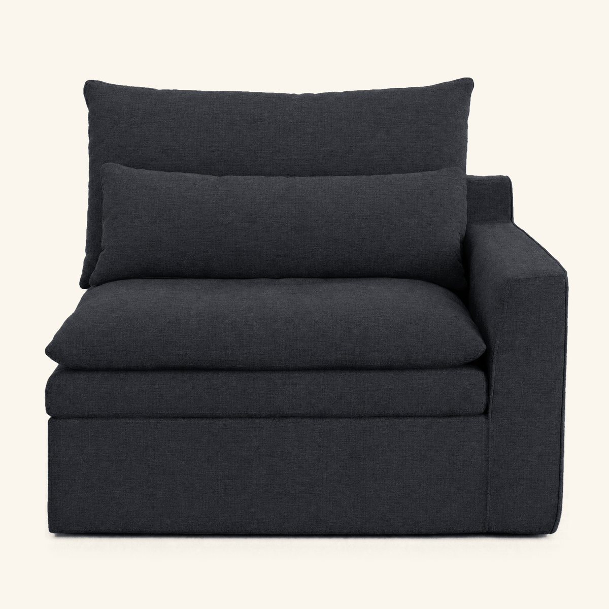 Kahala Corner Right — Charcoal — front view