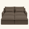 Kahala Daybed — Brown — 86.6 inch — front view
