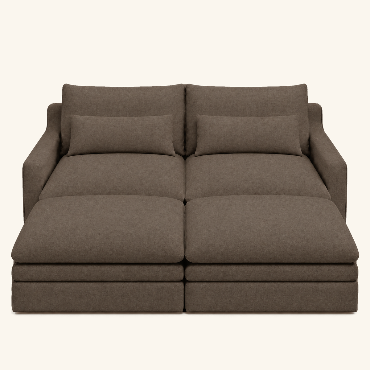 Kahala Daybed — Brown — 86.6 inch — front view