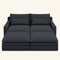 Kahala Daybed — Charcoal — 86.6 inch — front view