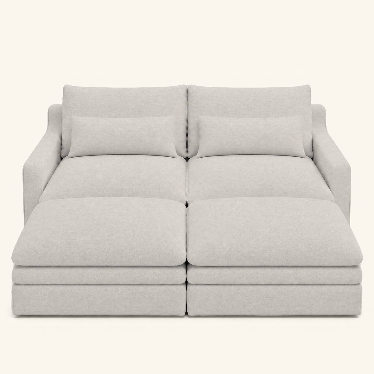 Kahala Daybed — Sand — 86.6 inch — front view