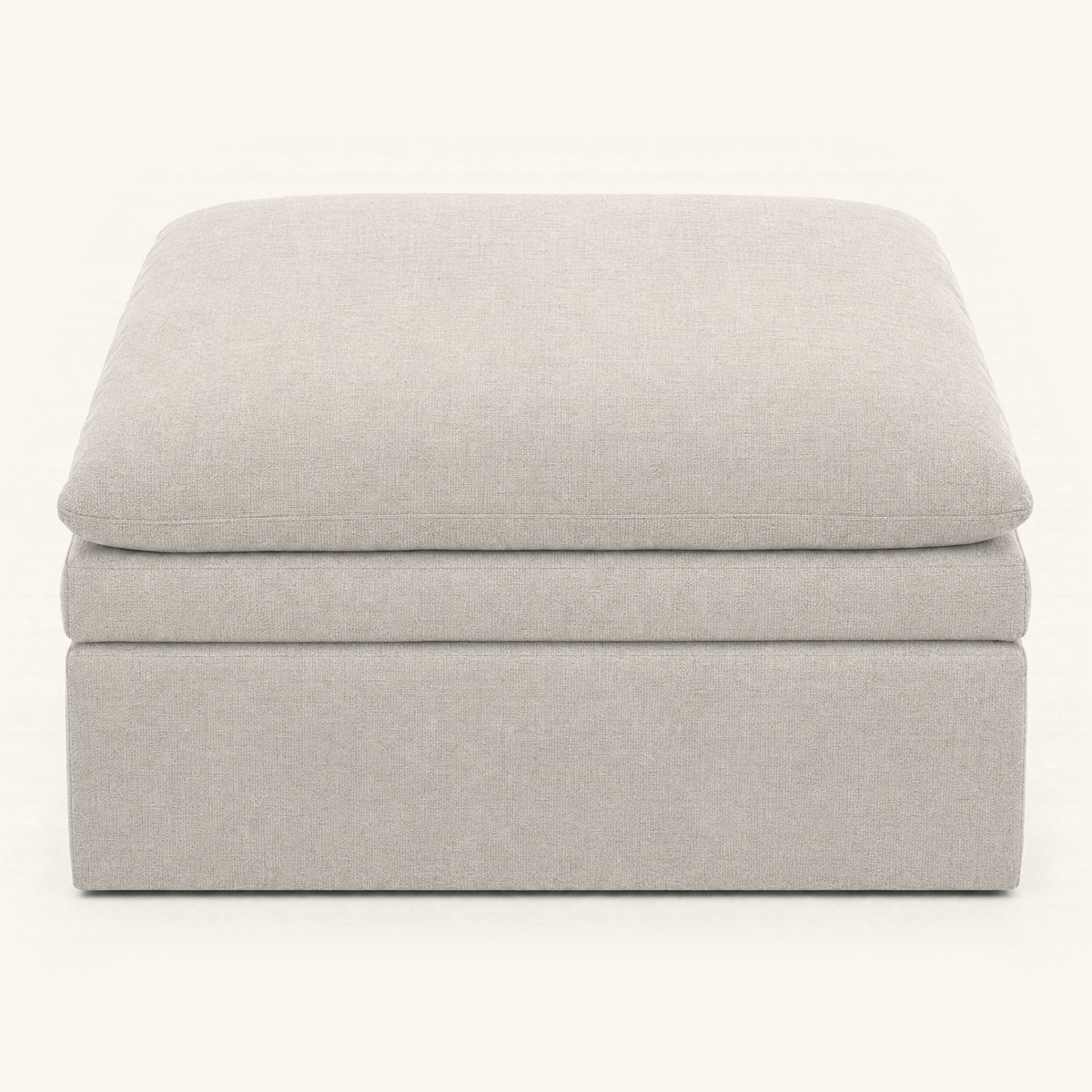 Kahala Ottoman — Sand — front view
