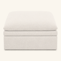 Kahala Ottoman — White — front view