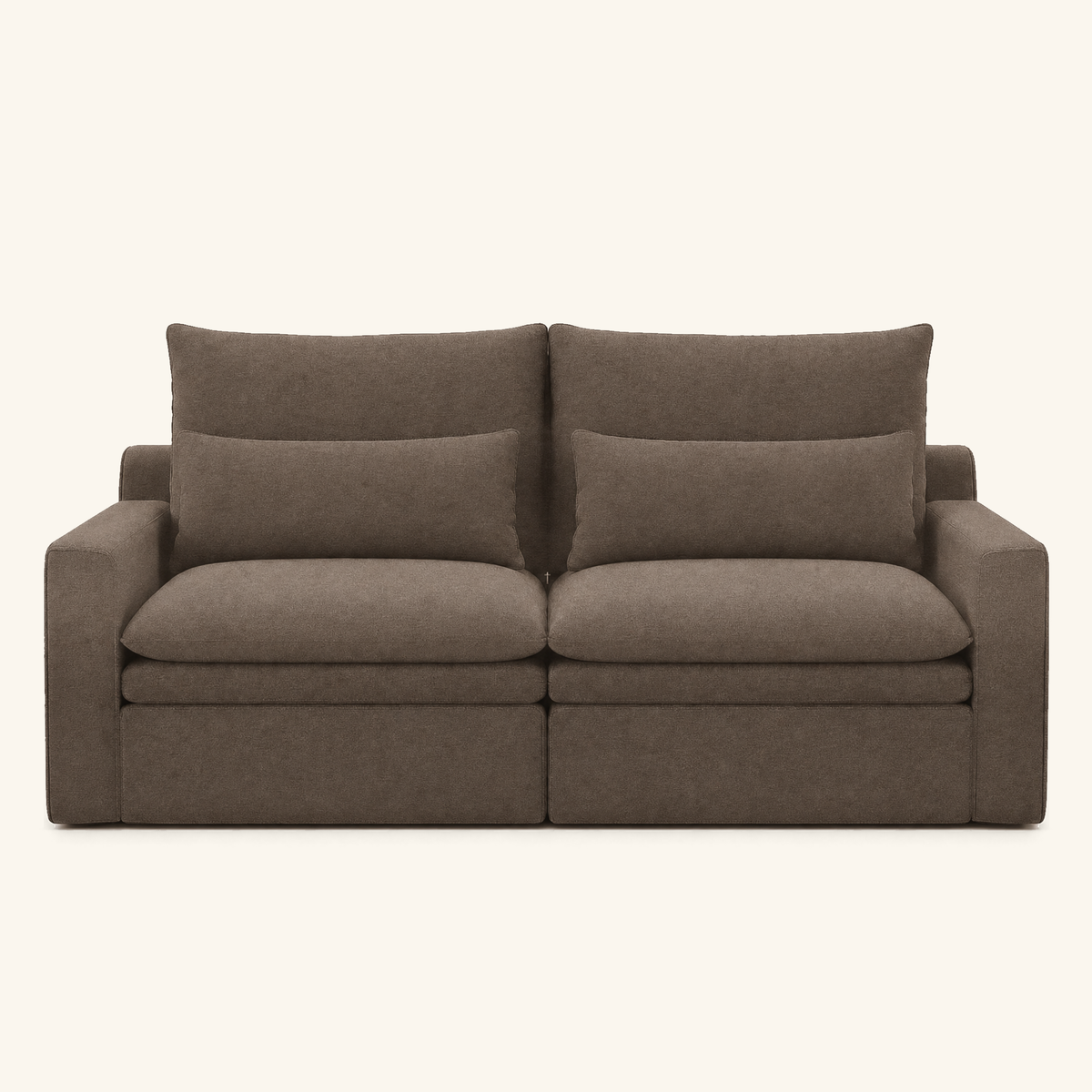 Kahala Sofa — Brown — 86.6 inch — front view