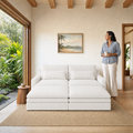 Kahala Daybed — White / 86.6 inch — front staged in a Hawaiian home — KAH-DAY-2-W