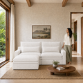 Kahala Sectional — White / 86.6 inch — front staged in a Hawaiian home — KAH-SEC-2-W