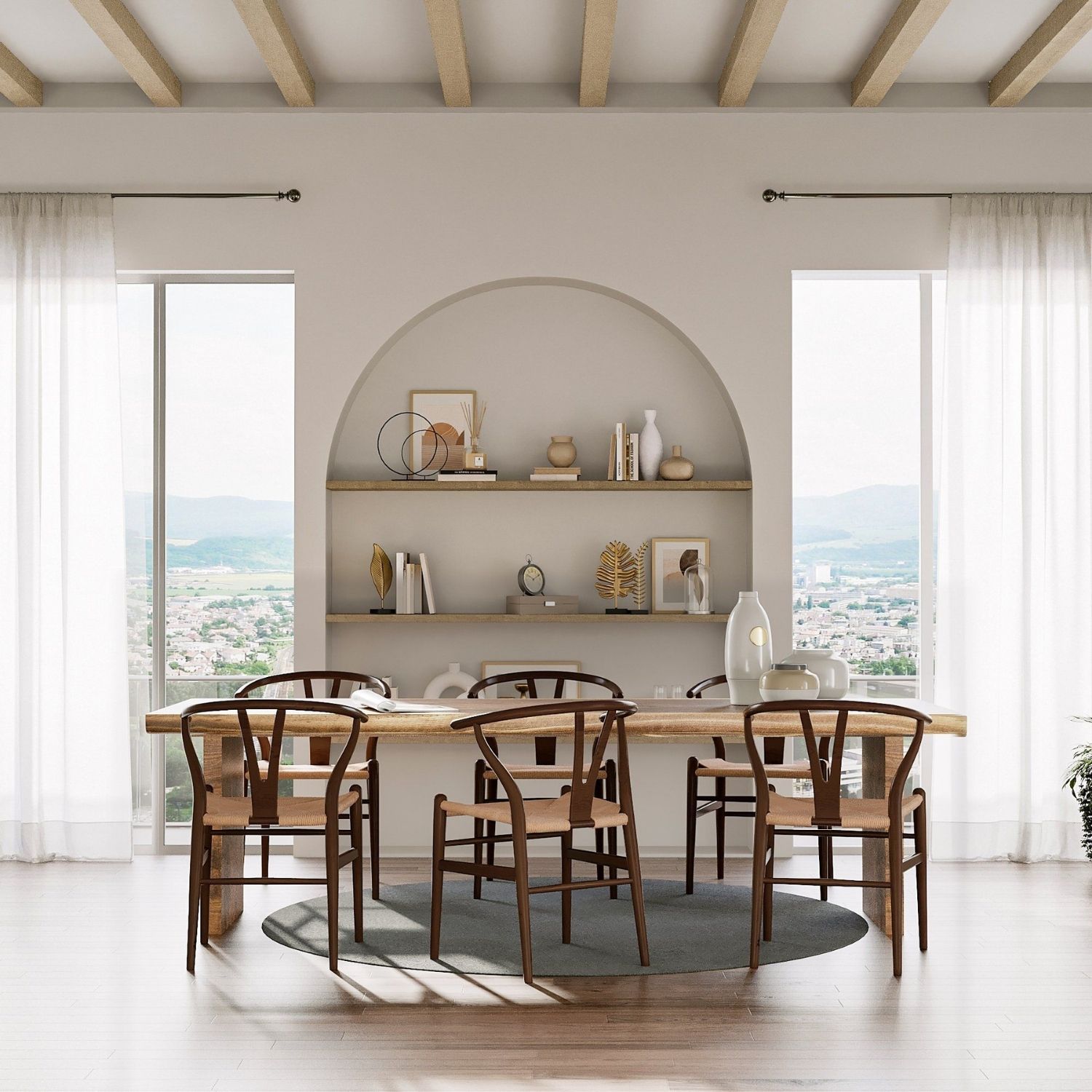 Bali Resort Style Round Solid Hardwood Timber Dining Table, 120cm Dia x 76cmH (RRP $799)