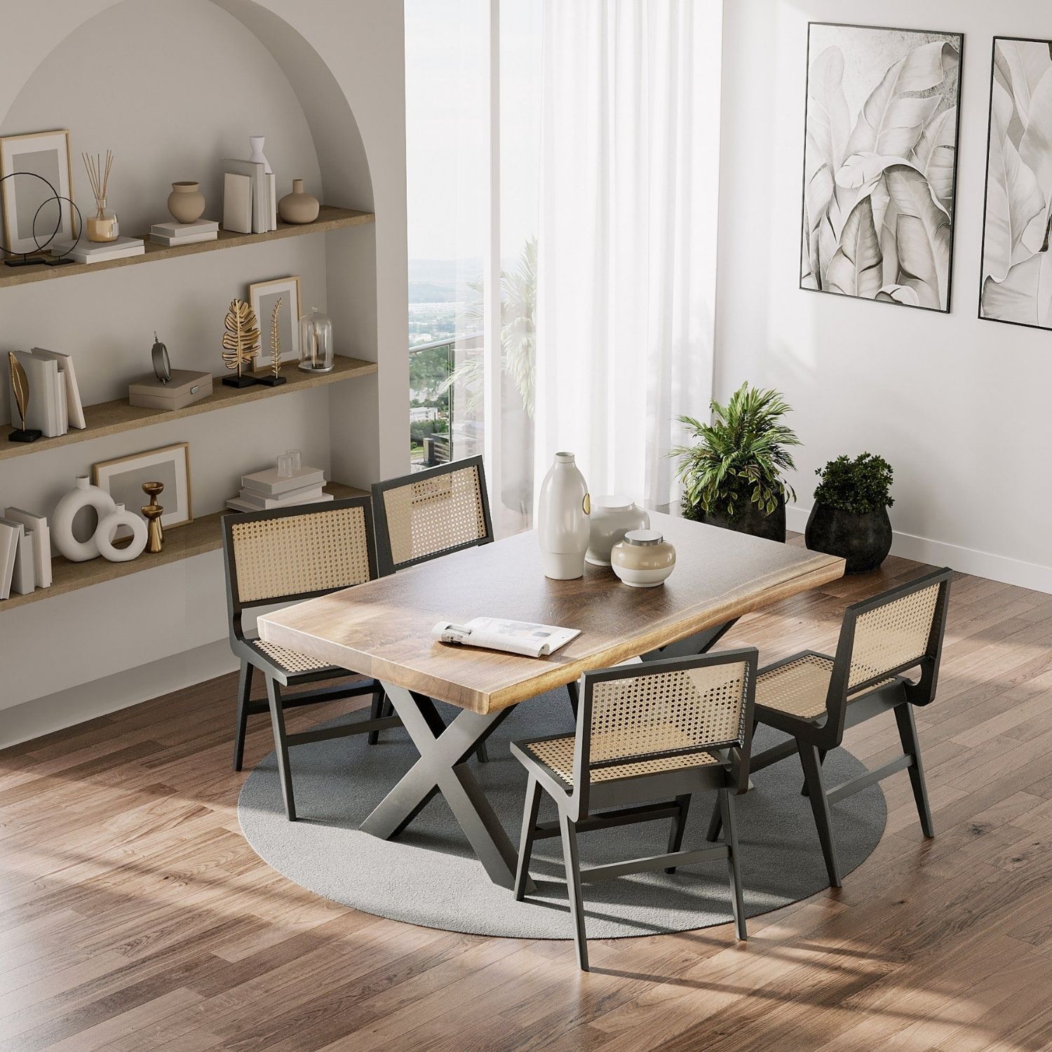 Bali Resort Style Round Solid Hardwood Timber Dining Table, 120cm Dia x 76cmH (RRP $799)