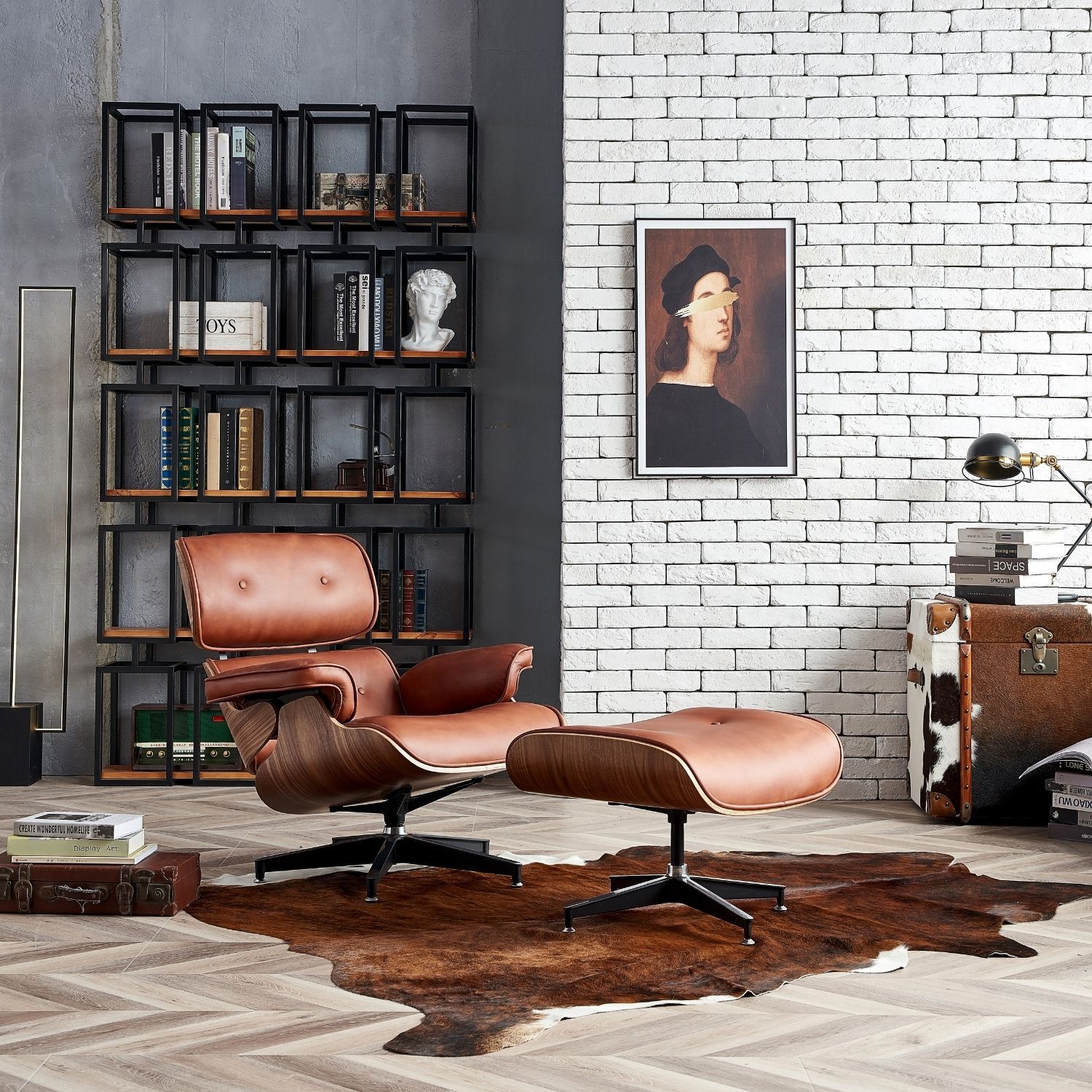 Hadley Chair with Ottoman Chair Foundry 