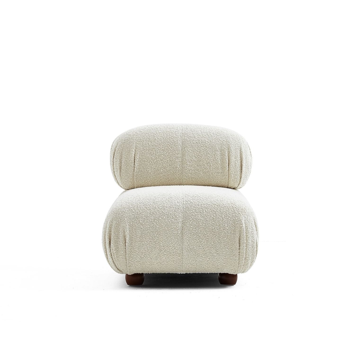 Pebbles Armless Seat Sofa Milozze Boucle White Small 