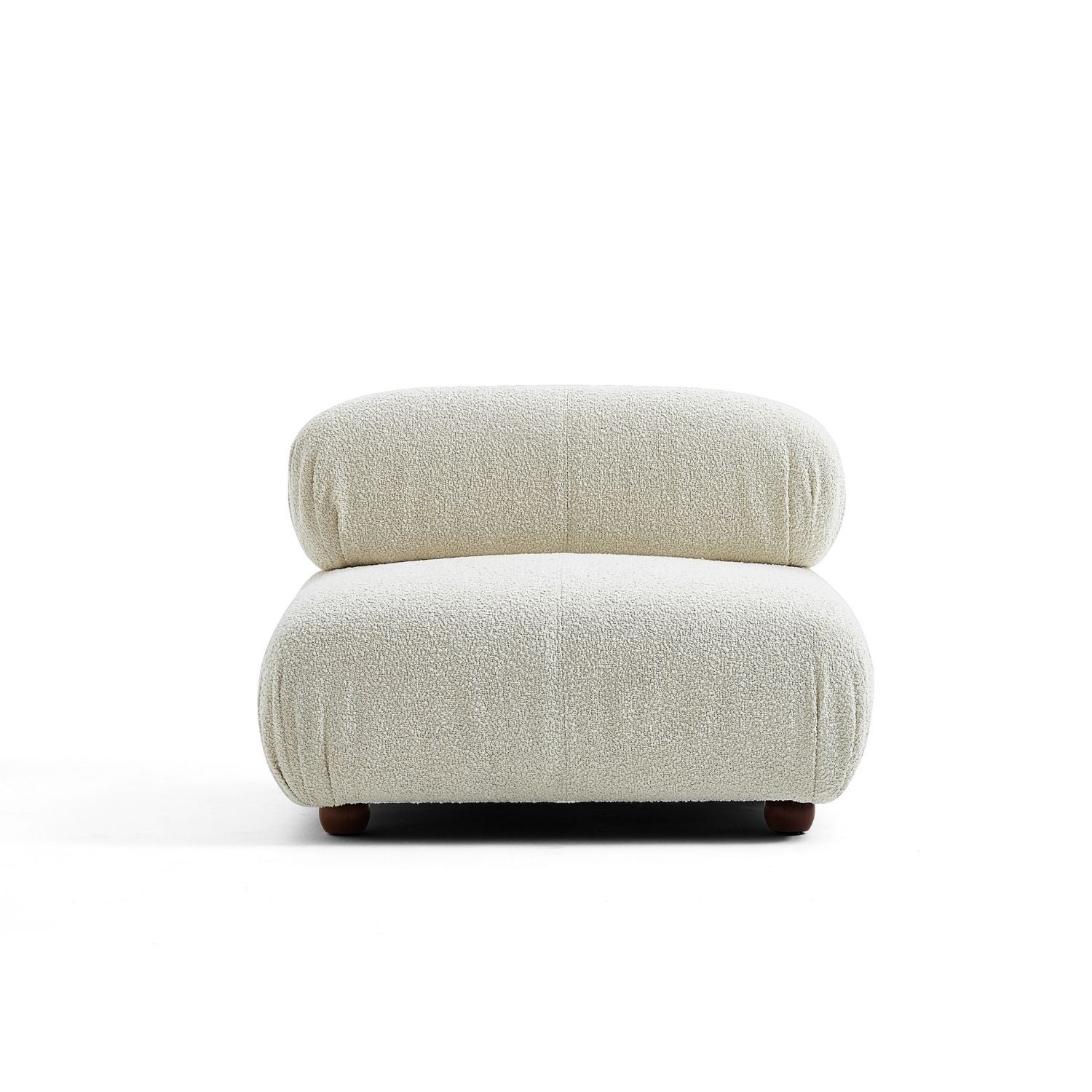 Pebbles Armless Seat Sofa Milozze Boucle White Large 