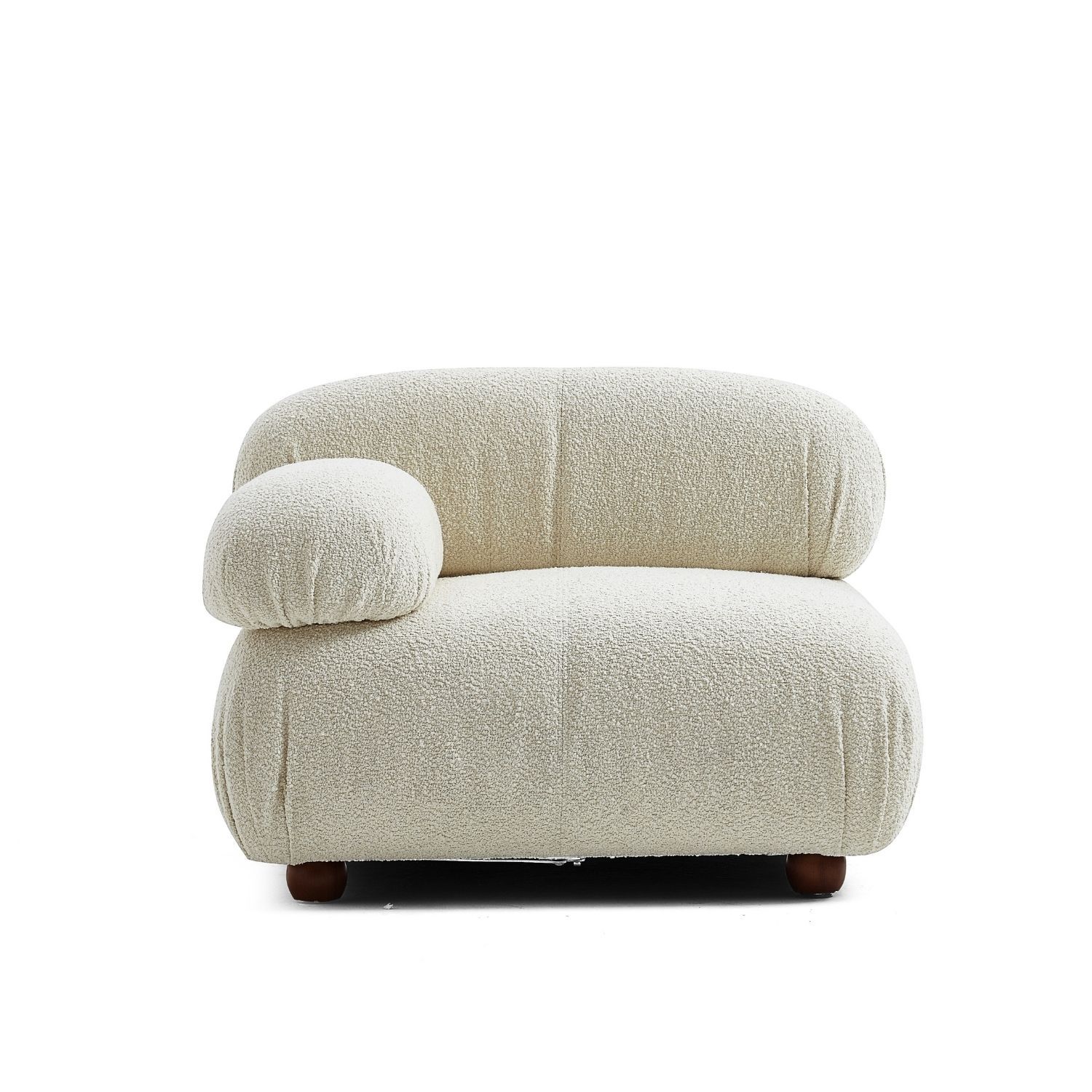 Pebbles Side Seat Sofa Milozze Boucle White 