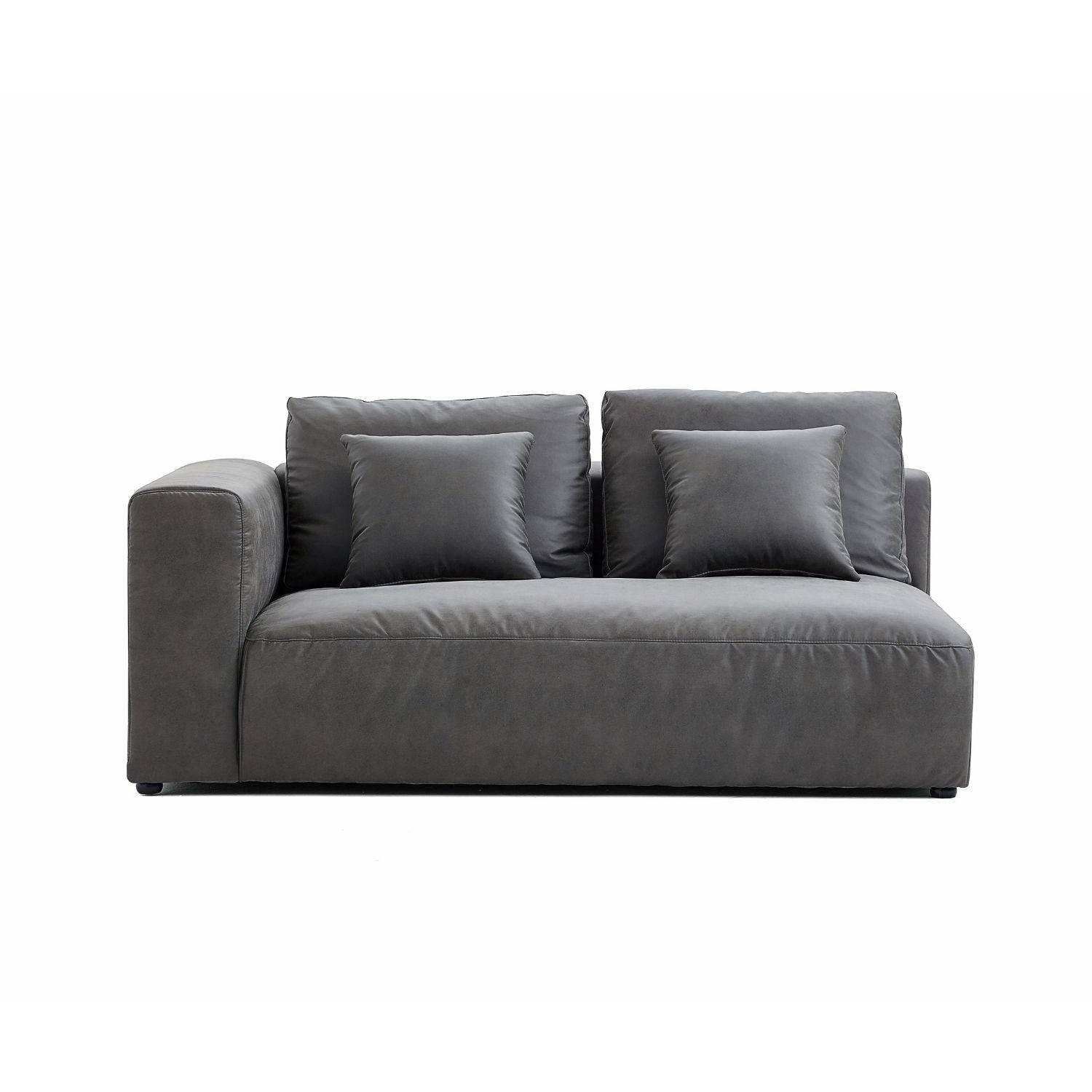 The 5th Side Sofa Sofa Foundry Dark Grey Facing Left 67 Inch